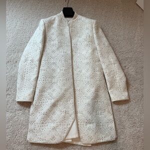 Men’s Ivory Wedding Kurta Sherwani XL
